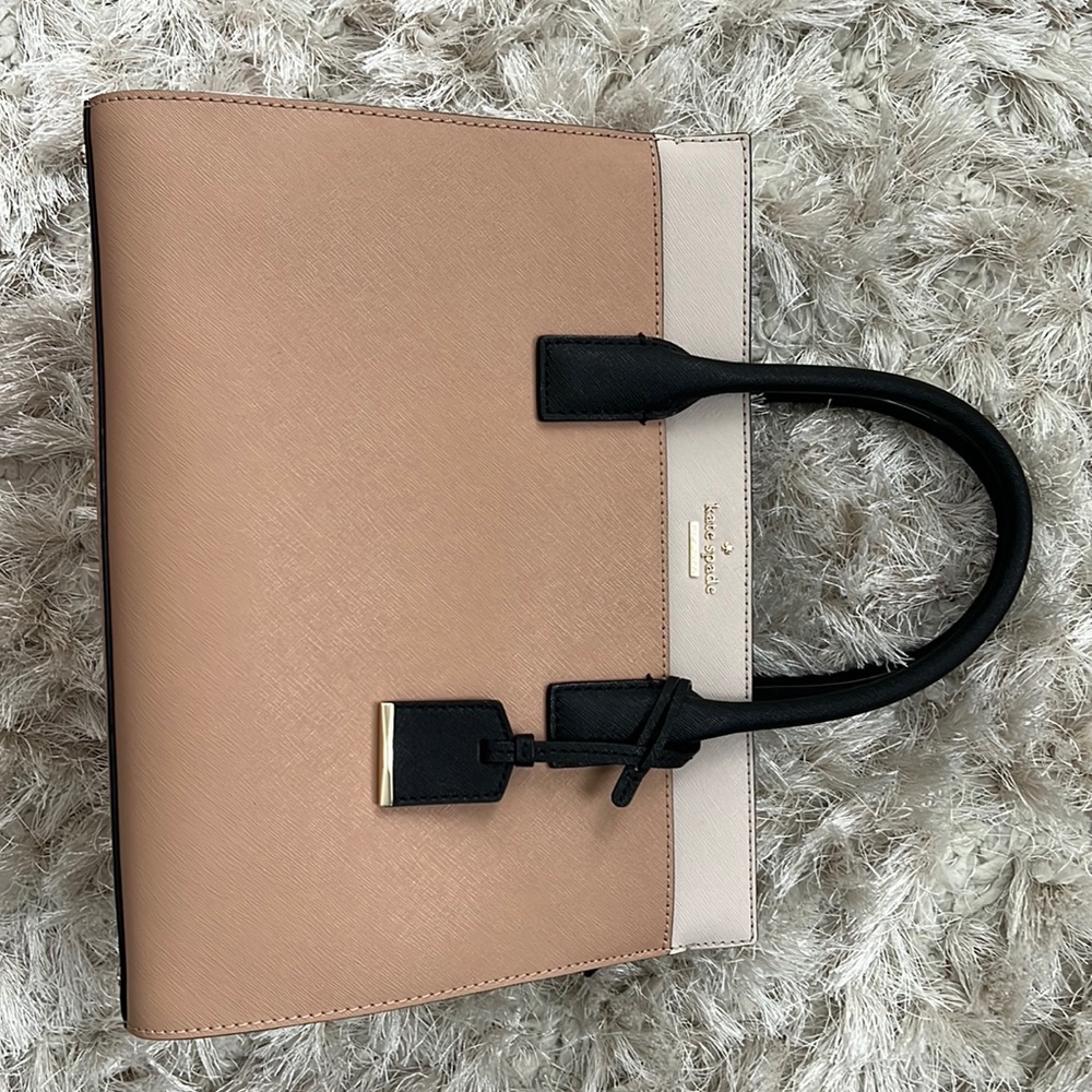 Kate spade bag. Black, beige, tan. 13x10x6